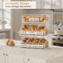 Countertop 5 3 keomaisyto Egg Holder with Dividers & DIY Nameplate to Separate Eggs, Tier Stackable Wire Storage
