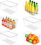 Vtopmart 6 PCS Clear Plastic Storage Bins - Pantry Organizer Containers with Handle for Home Organization