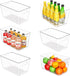 Vtopmart 6 PCS Clear Plastic Storage Bins - Pantry Organizer Containers with Handle for Home Organization