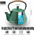 Cast Iron Tea Pot - Honeycomb Pattern Tea Kettle with Tea Leaf Infuser,Stovetop Tea Kettle Coated with Enameled