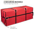 Zober Christmas Tree Storage Bag 7.5 Ft - Durable Red Bag for Artificial Disassembled Christmas Tree with Zipper