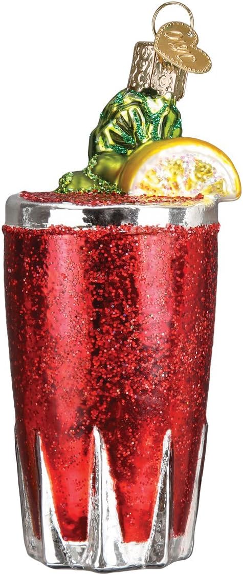 Old World Christmas Ornaments: Glass Blown Adult Beverages for Christmas Tree, Bloody Mary