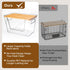 2 Set Criusia Pantry Organizers and Storage with Bamboo Lids, Stackable Clear Bins for Onion, Potato, Fruit