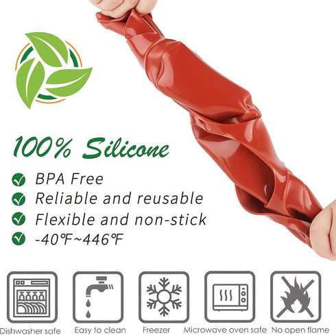 Ocmoiy 4 Inch Silicone Egg Molds, 3 Pack Non-Stick Jumbo Muffin Top Pans for Baking Hamburger Buns and Tarts