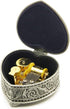 Wingostore Emboss Alloy Metal Music Box, Wind Up and Golden Movement for Christmas/Birthday/Valentine's Day