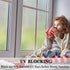 Privacy Window Film, Decorative Glass Door Film, Static Cling Window Tint, 17.5 inches by 78.7 inches