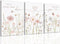 DAXINGJ Rustic Floral Wall Art Set of 3, Watercolor Wildflower Prints with Heart