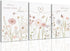 DAXINGJ Rustic Floral Wall Art Set of 3, Watercolor Wildflower Prints with Heart