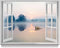 artopia Lake Mountain Wall Art, Canvas Picture of Sunrise and Sunset, Ideal Home Bedroom Decor, 16x12 inches
