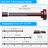TEECK Shower Curtain Rod - 27-76 Inch Adjustable Spring Tension - Anti-Slip No Drilling for Bathroom