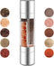 KINTEGOOD 2-in-1 Stainless Steel Salt and Pepper Grinder Set, Double Head Manual Mill,