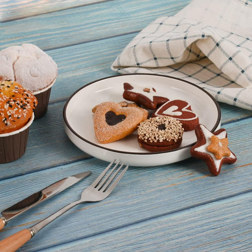 6 Fake Cookie Artificial Biscuits Chocolate Simulation Artificial Food Model Kitchen Decoration pcs