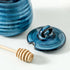 12 Set,Porcelain Ceramic Ounce Honey Jar and Dipper Honey Pot with Lid and Wooden Dipper,Cute Honey Containers