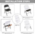 6 Packs White Spandex Stretch Folding Chair Covers for Wedding Party,Universal Fitted Washable Dining Seat Slipcovers