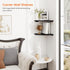 Set 2 Homode Corner Shelf Wall Mount, of Corner Floating Shelves with Wire Hole for TV, Cable Box, Wood Hanging Storage