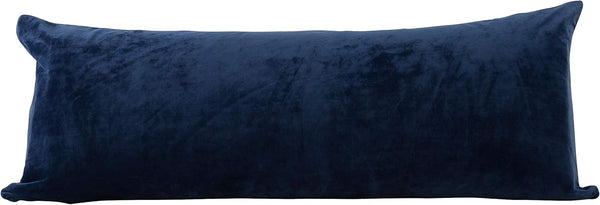 EVOLIVE Soft Micromink Faux Fur Body Pillow Cover, 21"x54" Replacement with Zipper Closure (Navy)
