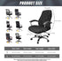 Black Leopard Print Office Chair Cover, Removable Computer Chair Slipcovers with Elastic Bottom Universal Rotating Desk