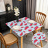 Summer Outdoor Square Fitted Tablecloth 48x48 Inch Stretchy Washable Fabric Coffee Table