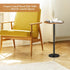 smusei Drink Table Small Side Table with Marble Base Pedestal Side Table Drink Tables for Small Spaces Round End Table