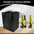 Reusable Wine Bottle Carrier Bag with 6 Compartments Dividers, Picnic Travel Shopping Fishing Party Holder