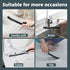 Toilet Brush, 2 Pcs Bathroom Cleaning Brush, Deep Toilet Bowl Scrubber with Hanging Hole for Kitchen Sinks (Black)