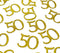 Happy 50th Birthday Confetti, 100 Pcs Glitter Gold Number 50 Table Confetti for 50th Birthday Party