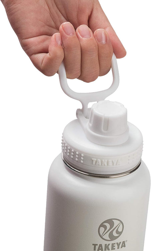 Takeya Actives 24 oz Vacuum Insulated Stainless Steel Water Bottle with Spout Lid, Arctic