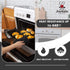 Joyhalo 4 Pack Black Pot Holders - Heat Resistant Terry Cloth Oven Hot Pads
