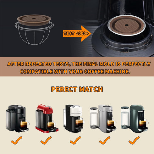 Refillable Vertuo Coffee Capsules Discs, 2 Pcs Reusable Coffee Capsule Lid for Vertuoline & Vertuo Pods
