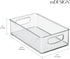 8 Pack, mDesign Small Plastic Kitchen Storage Container Bin with Handles - Organization in Pantry, Refrigerator