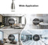 Dish Soap Dispenser with Stickers, Brushed Nickel Stainless Steel and Glass, Refillable Liquid Hand Soap Dispenser