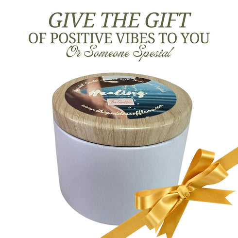 Healing Aromatherapy Candle in Tin Holder, 100% Natural Coconut Wax with Eucalyptus & Lavender Essential Oils