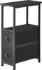 DALEMHOME End Table, Narrow Side Table with 2 Fabric Drawers, Slim Nightstand, Small