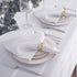 Newbridge 60 x 84 Inch Oval Fabric Tablecloth, Elegance Plaid, 100% Polyester, White, No Iron Soil Resistant