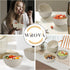 Wheat Straw Bowl Sets of 8, Unbreakable 26 OZ Cereal Bowls, Microwave and Dishwasher Safe, Winter-Snow Series