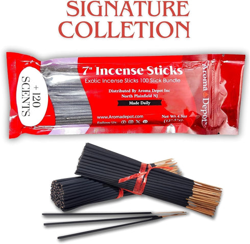 7" 85 100 7 Inches, 35 45 100% Baby Powder Type Most Exotic Charcoal Incense Sticks. Approx. to Sticks Per Bundle