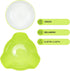 Southern Homewares Double Pedestal Serving Pistachio Bowl with Shell Storage Green Interior, Ideal for Peanuts