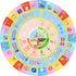 5ft ABC Round Kids Rug for Playroom, Alphabet Small Classroom Rug, Educational Kids Play Mat With Number Shape Animal