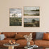 Field Landscape 3 Pieces Split Print Wall Art, Vintage Printed Country Landscape Painting, Oil Painting Mural Art, Nature Landscape Wall Art Print, Country Field Landscape Pasture Nature Abstract Art