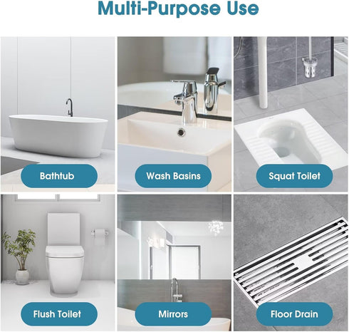 Disposable Toilet Brush with 48 PCS Refills - Toilet Cleaning System, Brush, Storage Caddy, and Refill Heads for