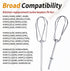 W10490648 Beaters Attachments, Stainless Steel Turbo Beaters for KitchenAid Hand Mixer, 2 Pack Replacement Parts