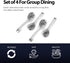 Set of 4 Dragon Ceramic Soup Spoons, 6.2 Inch Asian Spoons for Chinese, Korean, Japanese Ramen and Pho