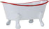 Foreside Home & Garden Red Rim White Enamel Soap Dish - Bathtub