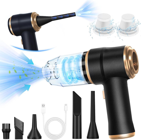 Mini Car Vacuum, 9500Pa Portable Cordless Handheld Vacuum, Air Duster with 3 Filters for Home, Office, Pet