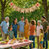 Family Banner Burlap Bunting - Family Reunion Sign & Photo Booth Props for Adoption & Reunion Party Decorations