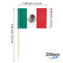 JBCD Mexico Toothpick Flag - Mexican Mini Small Cupcake Topper Flags, 200pcs