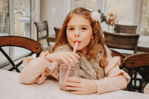 Reusable Silicone Drinking Straws - Big Size with Curved Bend for Tumblers, BPA Free, Flexible, Safe for Kids