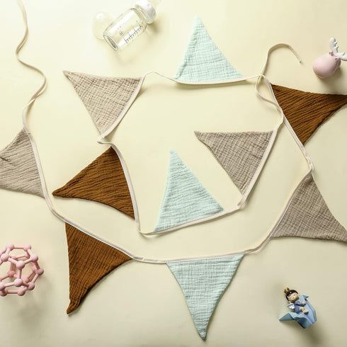 2 7.75 Oudain Pcs Pennant Banner Flags Nursery Garland Triangle Bunting Flags Playroom Wall Decor Banner for Nursery