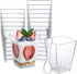 SHOPDAY 5 oz Plastic Dessert Cups 100 Pack Small Clear Square Parfait