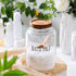1 Sets 74 oz SiliFine Large Bath Salt Container with Wooden Scoop for Glass Bath Salt Jar with Airtight Lid Storage